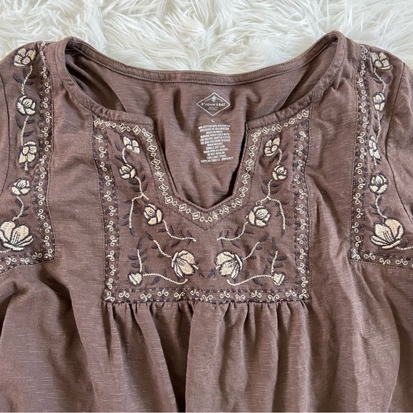 Women’s Large Long Sleeve Embroidered Dressy Blouses St John’s Bay - Picture 5 of 11